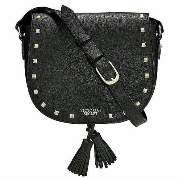 Victoria's Secret Handbags - NWT Victoria’s Secret Black Festival Studded Crossbody Bag